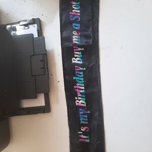 Black Birthday Party Sash Pick Up Only